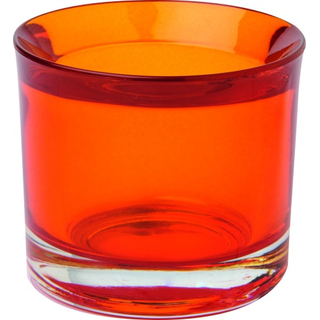 Glas Teelicht Halter orange