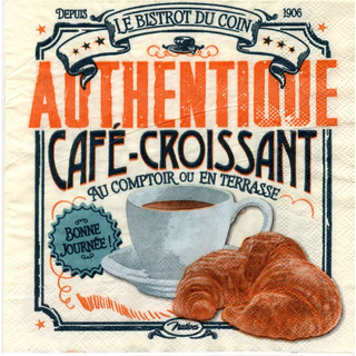Cafe Croissant  33 x 33 cm