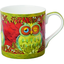 Eule Owls Garden Porzellan Tasse / Becher 