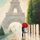 Paris Eiffelturm Paris Romance Regen 33er oder 25er Servietten