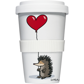 Coffee to go Becher Igel mit Herz