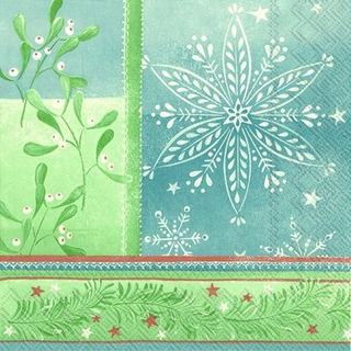 Winter Ornaments light blue Servietten