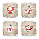 Santa Jingle Bell Snowman wtih Gloves Servietten