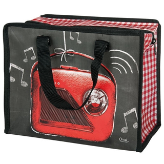 Rouge ardoise Cabas Tasche mit Reissverschluss