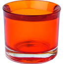 Glas Teelicht Halter orange