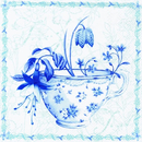 Blumentasse Flower Blau Cup 33 x 33 cm