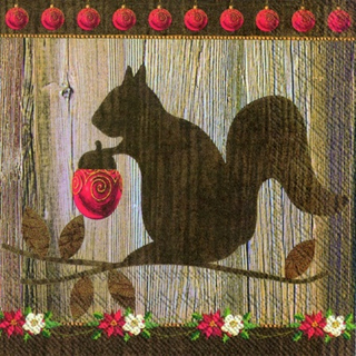 Eichhrnchen Christmas Squirrel  33 x 33 cm