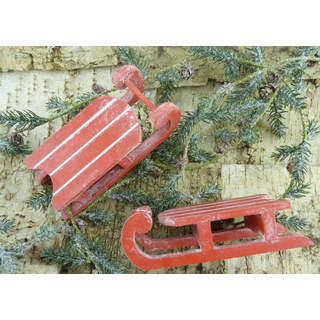  Holz Deko Schlitten 