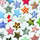 Sternen Muster All Stars White 25 x 25  cm in 2 verschiedenen Designs