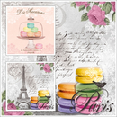 Macarons Paris Eiffelturm Les Macarons 33cm oder 25 cm