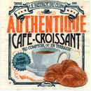 Cafe Croissant  33 x 33 cm