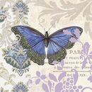 Schmetterling Ornamente Vintage Papillon 33 x 33 cm