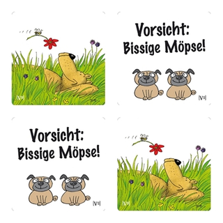 Hund Mops  Putzis Display Putztuch fr Handy Smartphone Tablet ebook reader versch. Motive