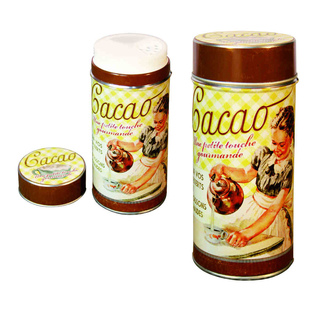 Cacao Streuer Nostalgie Look mit Siebeinsatz und Verschlu Deckel von  Natives