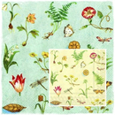 Botanische Vielfalt Botanical Study  Cream oder Blau   33 x 33 cm