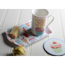  3 tlg Set. Retro Treats Tasse Untersetzer Snack Tablett  