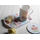  3 tlg Set. Retro Treats Tasse Untersetzer Snack Tablett  