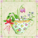 Blumentasse Cream  Flower Cup 33 x 33 cm