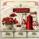 Kche Cuisine Rot Shabby Cuisine 33 x 33 cm