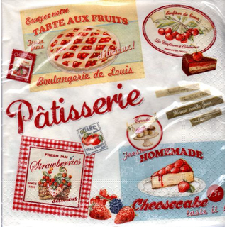 Frchte Kuchen Patisserie Vintage Home Coll. Fruits 33 x 33 cm