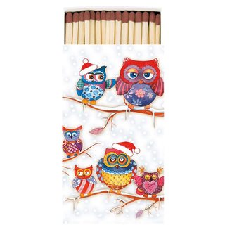 45 Stck Kaminhlzer Streichhlzer Winter Eulen Owls In Winterland