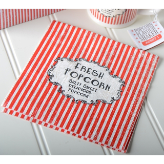 Retro Treats Popcorn  Napkins  33 x 33 cm