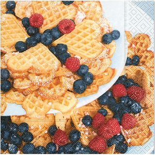 Waffel mit Beeren Scrumptious 33 x 33 cm