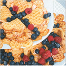 Waffel mit Beeren Scrumptious 33 x 33 cm