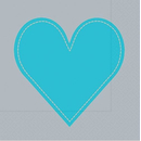 Turquoise Heart 33er oder 25er 