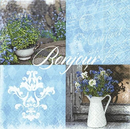 Ornament Blumen Blau Bonjour printemps 33er